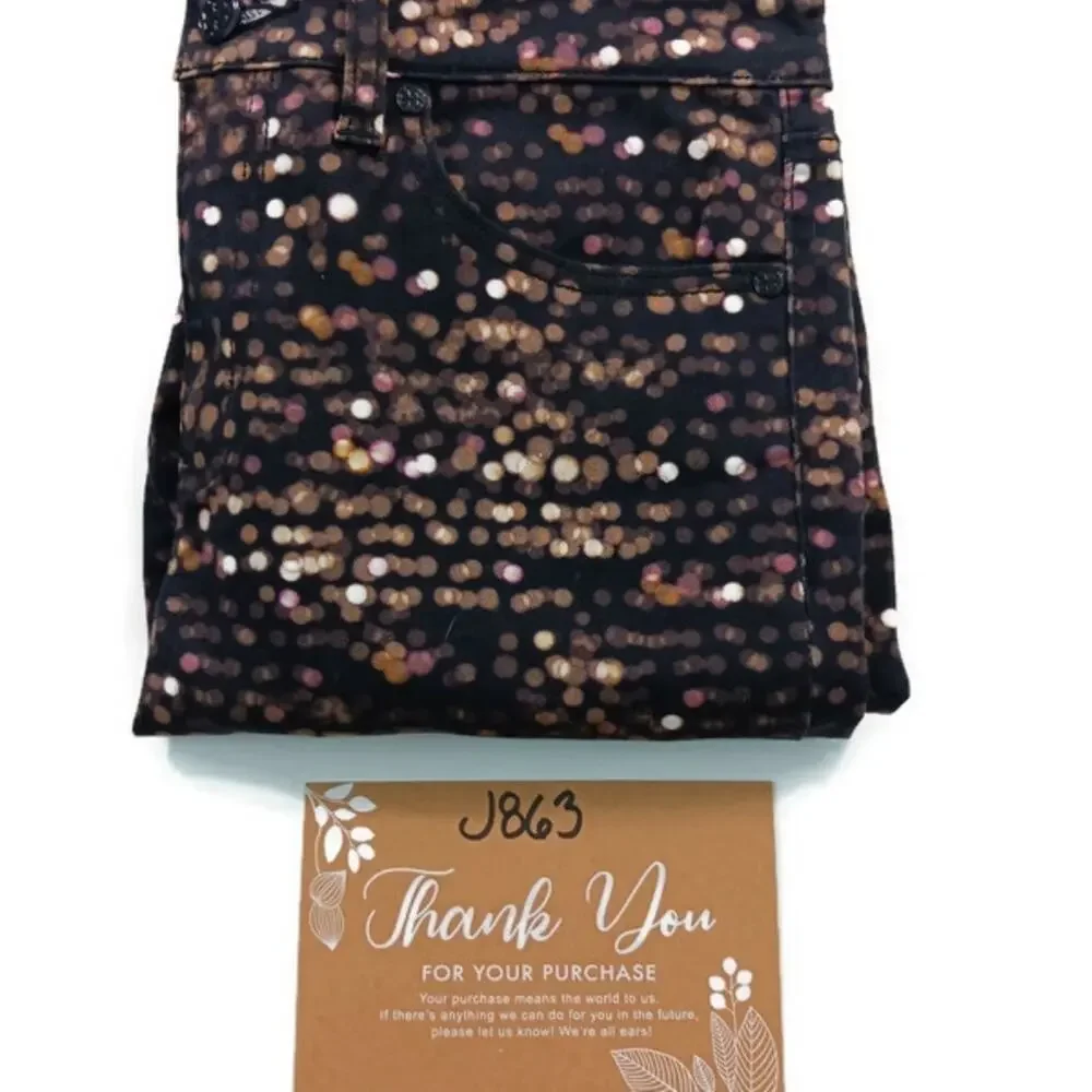 Tory Burch High Rise Speckled Jeans EUC $199 Size 28     J863